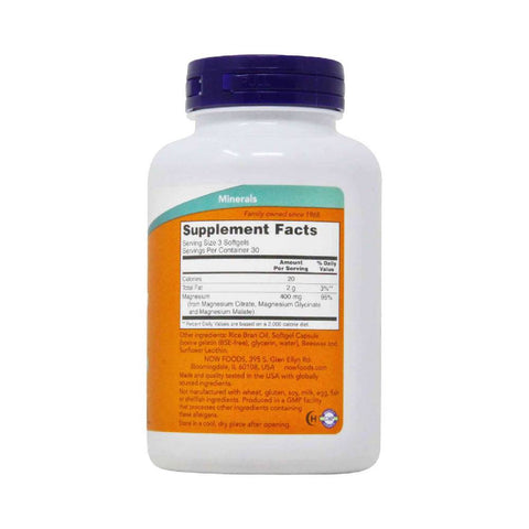 Vitamine si minerale | Magnesium Citrate, 90 capsule, Now Foods, Supliment alimentar pentru sanatate 1