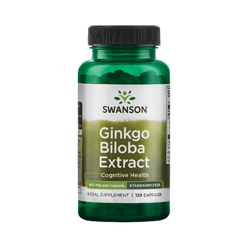 Stimulatoare focus | Ginkgo Biloba Extract 60mg, 120 capsule, Swanson, Supliment alimentar pentru sanatate 0