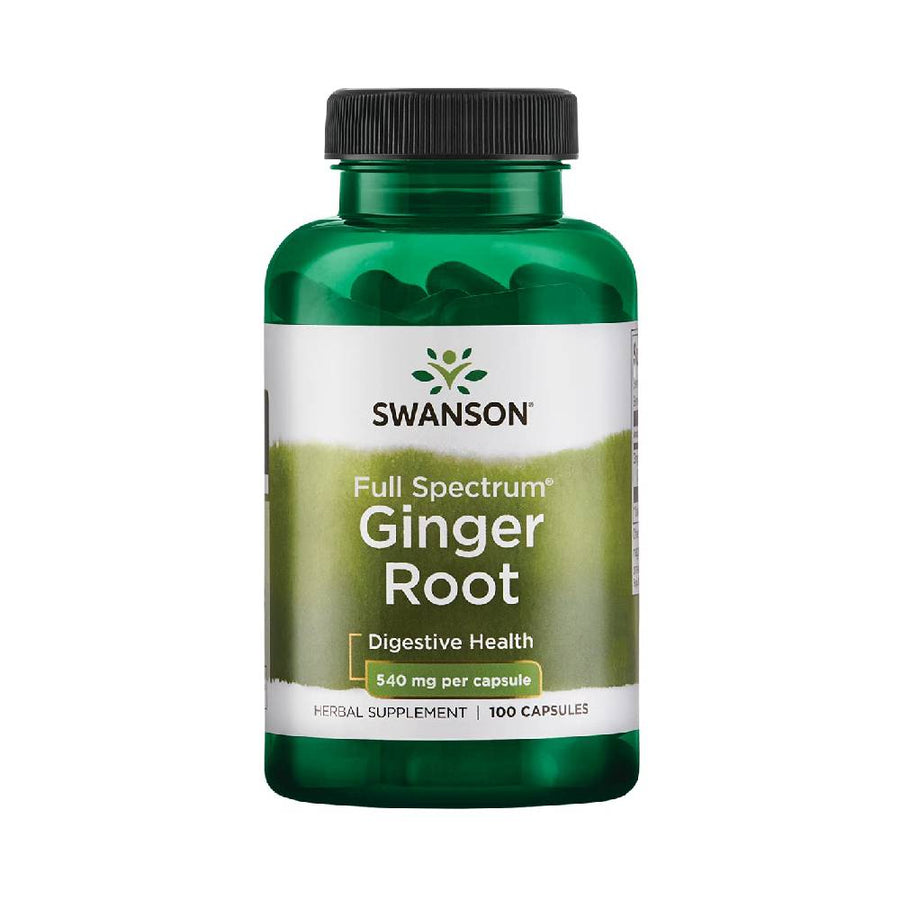 Digestie | Radacina de ghimbir 540mg, 100 capsule, Swanson, Supliment alimentar pentru digestie 0