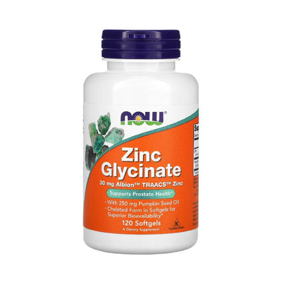 Stimulente hormonale | Zinc Glicinat 30mg, 120 capsule, Now Foods, Supliment alimentar pentru sanatate 0