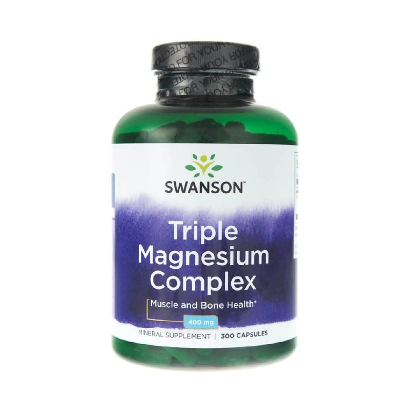 Vitamine si minerale | Magneziu Triplu Complex 400mg, 300 capsule, Swanson, Supliment alimentar pentru sanatate 0