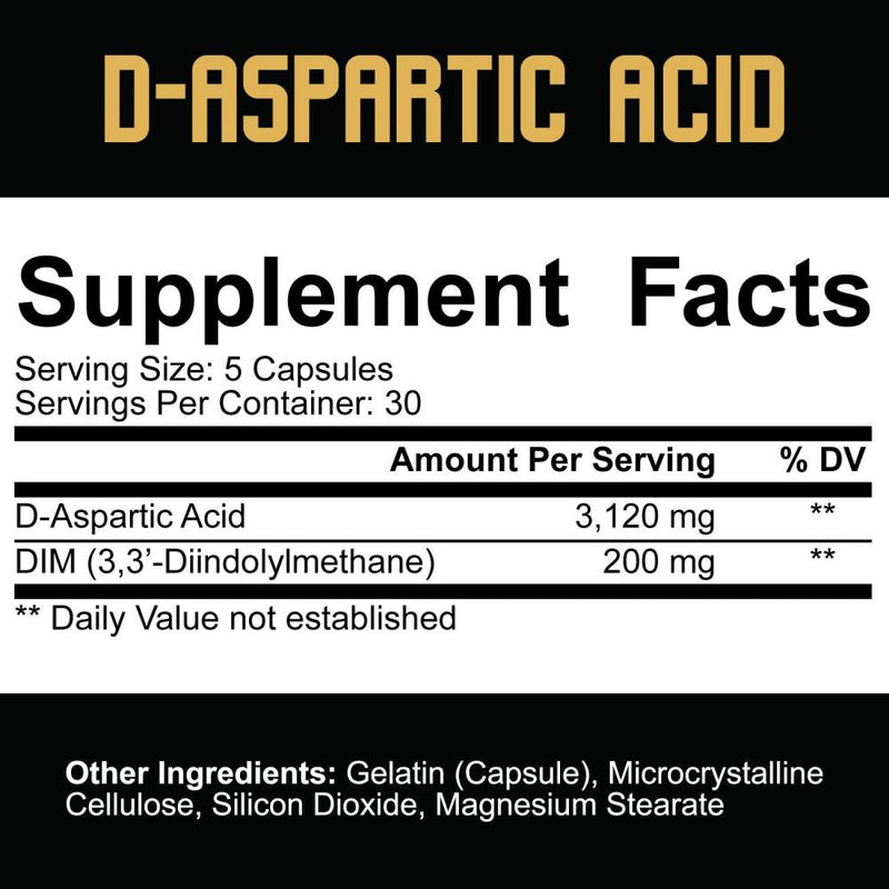 Aminoacizi | Acid d-aspartic, 150 capsule, 5% Nutrition, Supliment de stimulare testosteron 1
