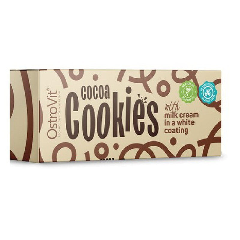 Dulciuri fara zahar | Cocoa Cookies, 128g, Ostrovit, Biscuiti cu cacao fara zahar adaugat 1