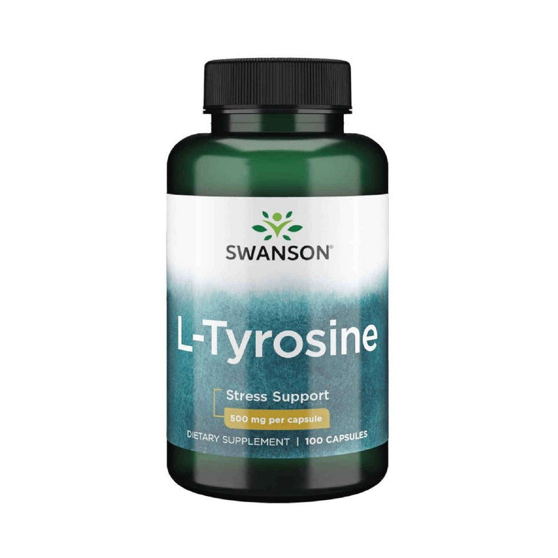 Aminoacizi | L-tirozina 500mg, 100 capsule, Swanson, Supliment alimentar pentru sanatate 0