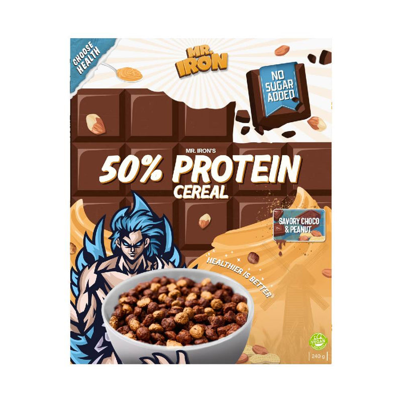 Alimente proteice | 50% Protein Cereal, 240g, Mr. Iron, Cereale proteice pentru mic dejun 4