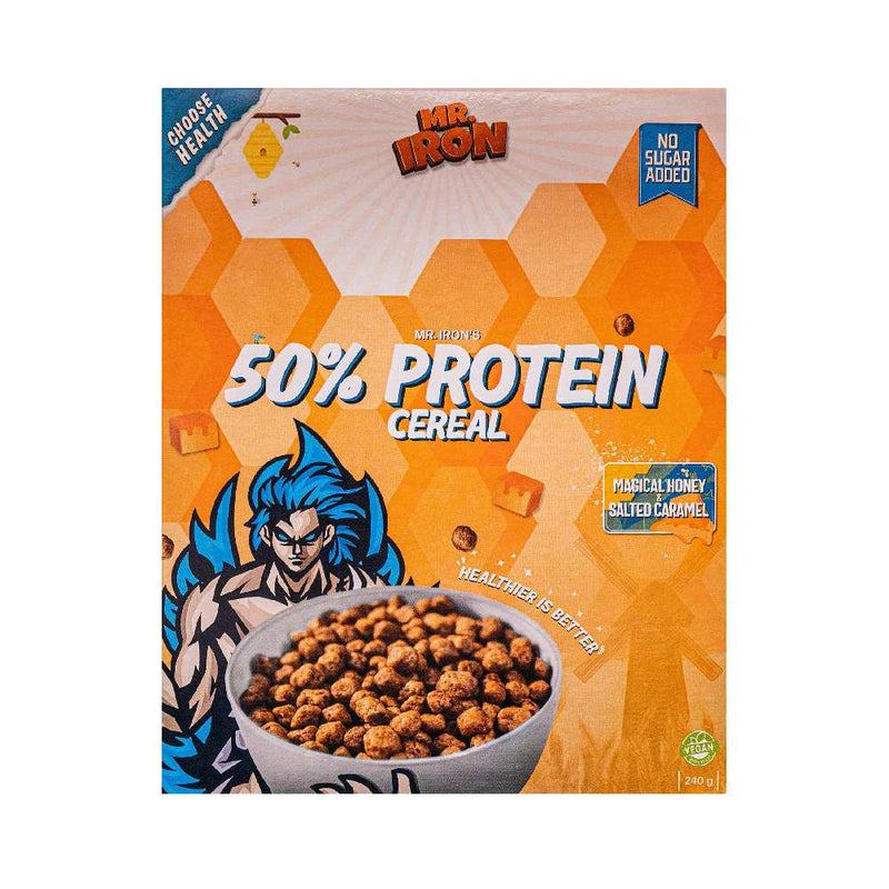 Alimente proteice | 50% Protein Cereal, 240g, Mr. Iron, Cereale proteice pentru mic dejun 0