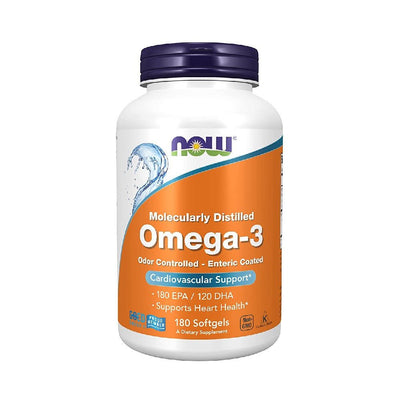 Acizi grasi Omega | Omega 3 1000mg cu invelis enteric, 180 capsule, Now Foods, Ulei de peste 0