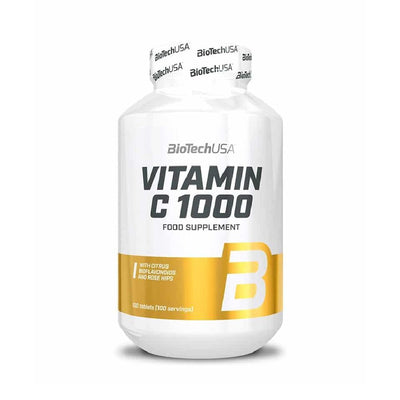 Suplimente pentru oase si articulatii | Vitamina C 1000mg, 100 tablete, BiotechUSA, Supliment alimentar pentru imunitate 0