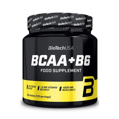 Aminoacizi | BCAA+B6, 340 tablete, BiotechUSA, Aminoacizi cu catena ramificata+vitamina B6 0