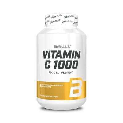 Suplimente pentru oase si articulatii | Vitamina C 1000mg, 250 tablete, BiotechUSA, Supliment alimentar pentru imunitate 0