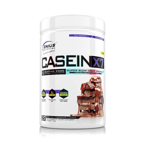 Slabire & Ardere grasimi | Casein X7, pudra, 750g, Genius Nutrition, Supliment alimentar cazeina 0
