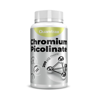 Vitamine si minerale | Picolinat de crom 200mcg, 100 tablete, Quamtrax, Supliment pentru controlul zaharului din sange 0