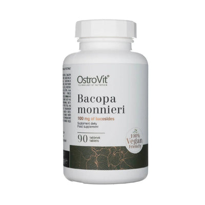 Suplimente antistres | Bacopa Monnieri, 90 tablete, Ostrovit, Supliment alimentar pentru functia cognitiva 0