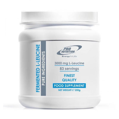 Aminoacizi | L-leucina fermentata 3000mg, pudra, 250g, Pro Nutrition, Supliment pentru cresterea si refacerea masei musculare 0