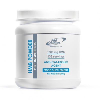 Aminoacizi | HMB 1500mg, pudra, 200g, Pro Nutrition, Supliment alimentar pentru cresterea masei musculare 0