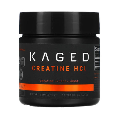 Creatina | Creatina HCl, 75 capsule vegetale, Kaged Muscle, Supliment pentru crestere masa musculara 0