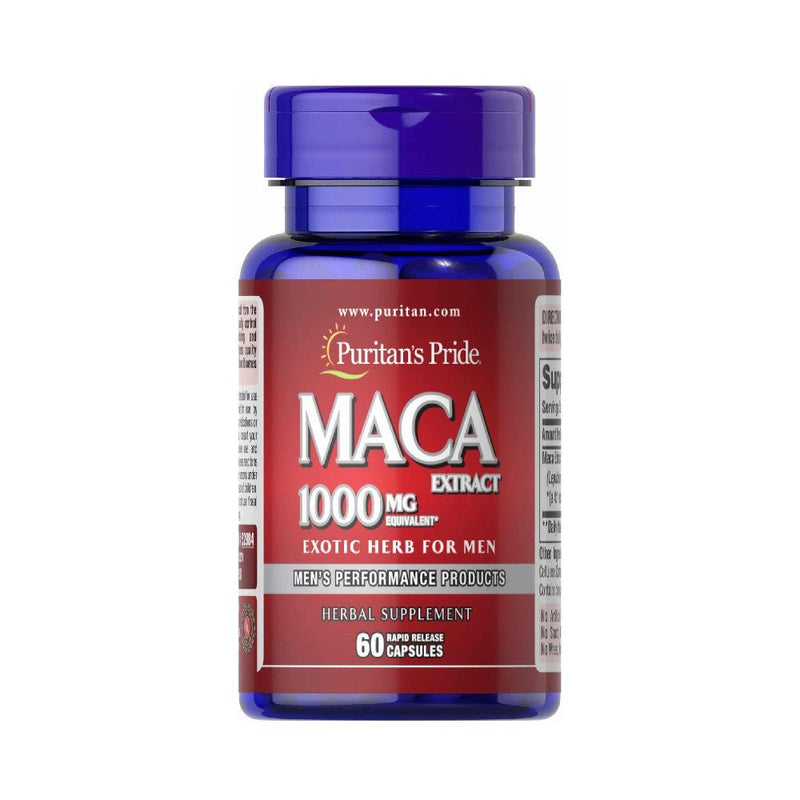 Stimulente hormonale | Extract de Maca 1000mg, 60 capsule, Puritan&
