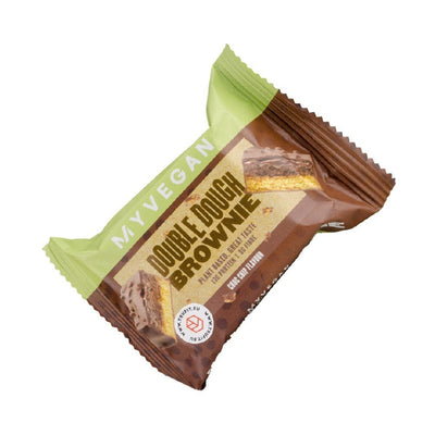 Alimente proteice | Double Dough Brownie, 60g, Myvegan, Prajitura proteica vegana 0