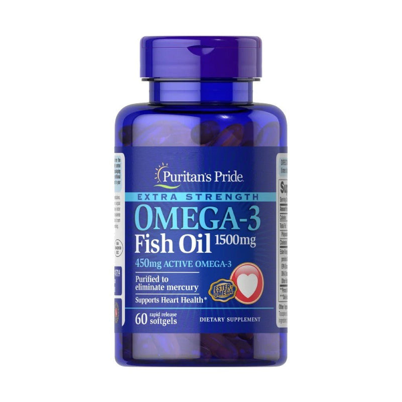 Acizi grasi Omega | Omega 3 din ulei de peste 1500mg, 60 capsule, Puritan&