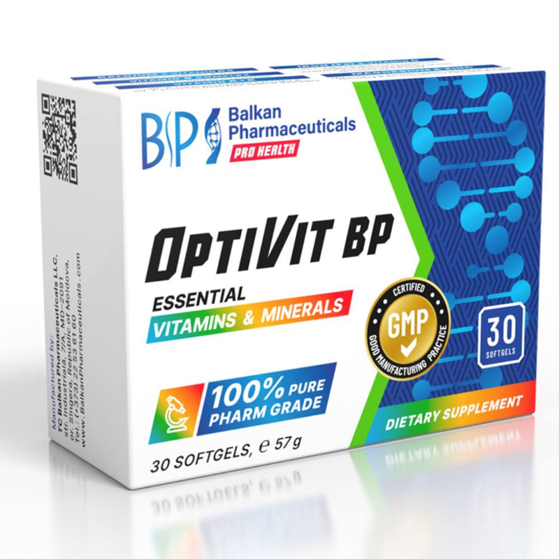 Suplimente pentru oase si articulatii | Optivit BP, 30 capsule, Balkan Pharmaceuticals, Complex de vitamine si minerale pentru sanatate 0