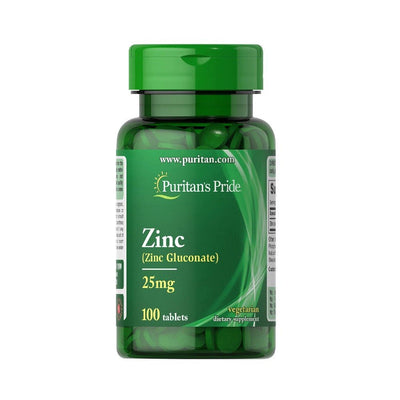 Vitamine si minerale | Zinc gluconat 25mg, 100 tablete, Puritan's Pride, Supliment alimentar pentru sanatate 0