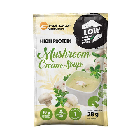Alimente proteice | Supa crema de ciuperci, pudra, 28g, ForPro, Bogat in proteine 0