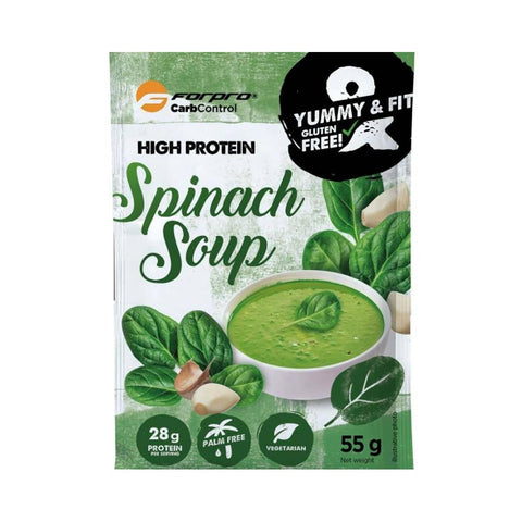 Alimente proteice | Supa de spanac, pudra, 55g, ForPro, Bogat in proteine 0