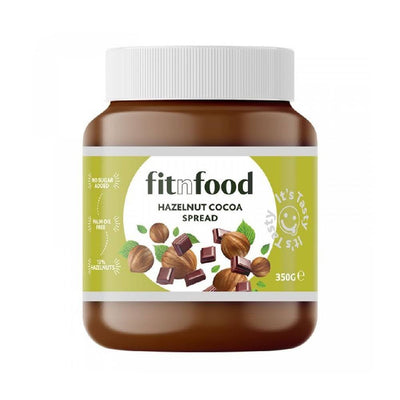Alimente & Gustari | Hazelnut Cocoa Spread, 350g, Fitnfood, Crema tartinabila fara zahar 0