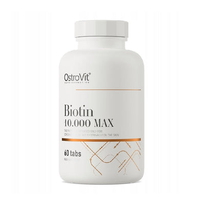 Vitamine si minerale | Biotina 10000 Max, 60 tablete, Ostrovit, Supliment pentru sanatatea parului, pielii si unghiilor 0