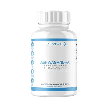 Suplimente pentru somn | Ashwagandha KSM-66, 60 capsule vegetale, Revive, Supliment alimentar anti-stres 0