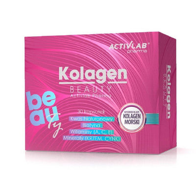 Colagen | Collagen Beauty, 30 capsule, Activlab, Supliment alimentar pe baza de colagen marin 0