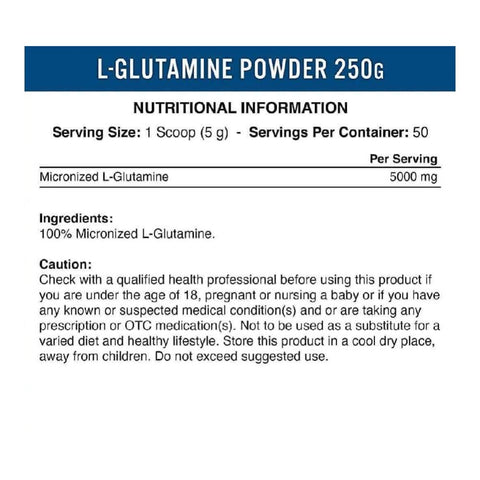 Aminoacizi | L-glutamina, 250g, pudra, Applied Nutrition, Supliment pentru refacere 1