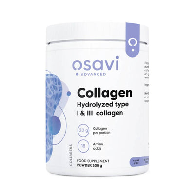 Colagen | Collagen Hydrolyzed, pudra, 300g, Osavi, Supliment alimentar pentru oase si articulatii 0
