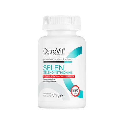 Stimulente hormonale | Selenium, 220 tablete, OstroVit, Supliment alimentar pentru glanda tiroida 0
