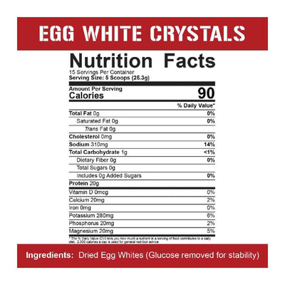 Proteine | Egg White Crystals, pudra, 379g, 5% Rich Piana, Pudra proteica din albus de ou 1