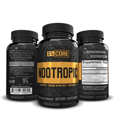 Stimulatoare focus | Nootropic Core Series 120 capsule, 5% Rich Piana, Supliment alimentar pentru sanatate 1