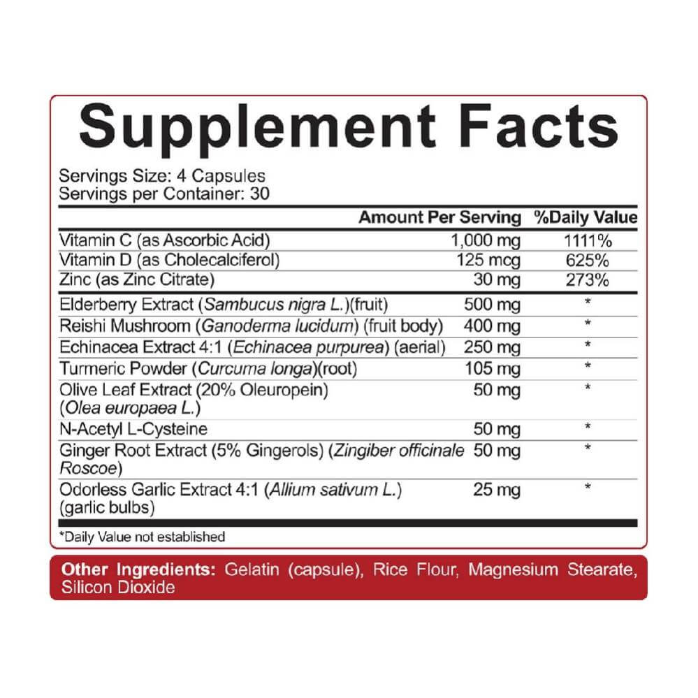 Suplimente Imunitate | Immune Defender 120 capsule, 5% Rich Piana, Supliment alimentar pentru imunitate 1