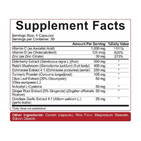 Suplimente Imunitate | Immune Defender 120 capsule, 5% Rich Piana, Supliment alimentar pentru imunitate 1