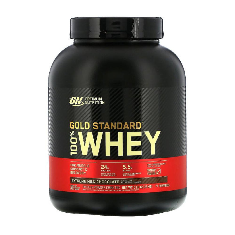 Suplimente antrenament | Whey Gold Standard 100% Protein 2,27kg, pudra, Optimum Nutrition, Concetrat proteic din zer 0