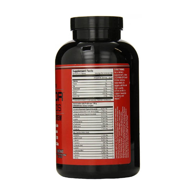 Aminoacizi | Aminos Carnivor Beef, 300 tablete, Musclemeds, Complex de aminoacizi din vita 1