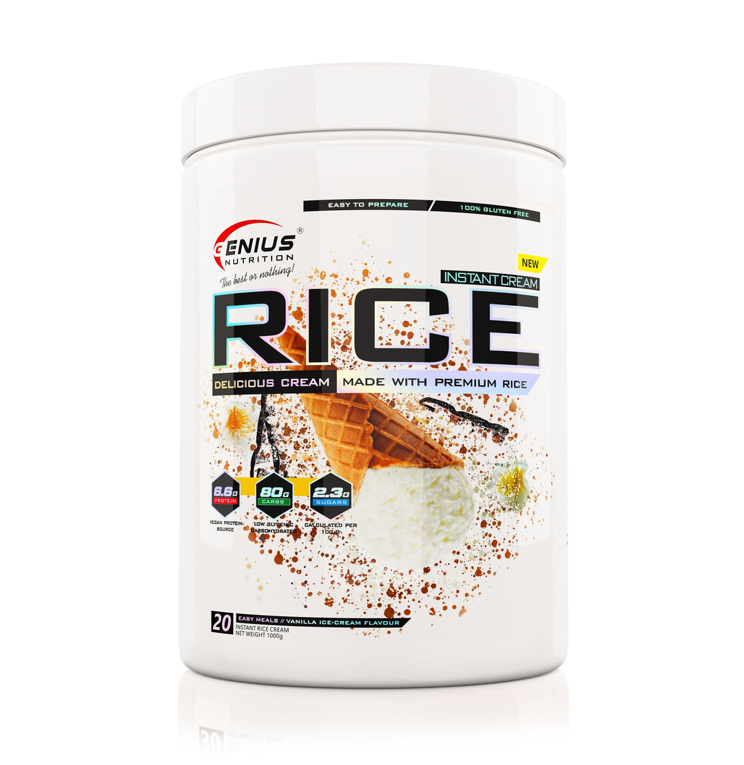 Gluten free | Crema de orez 1000g, pudra, Genius Nutrition, Bogat in carbohidrati 0