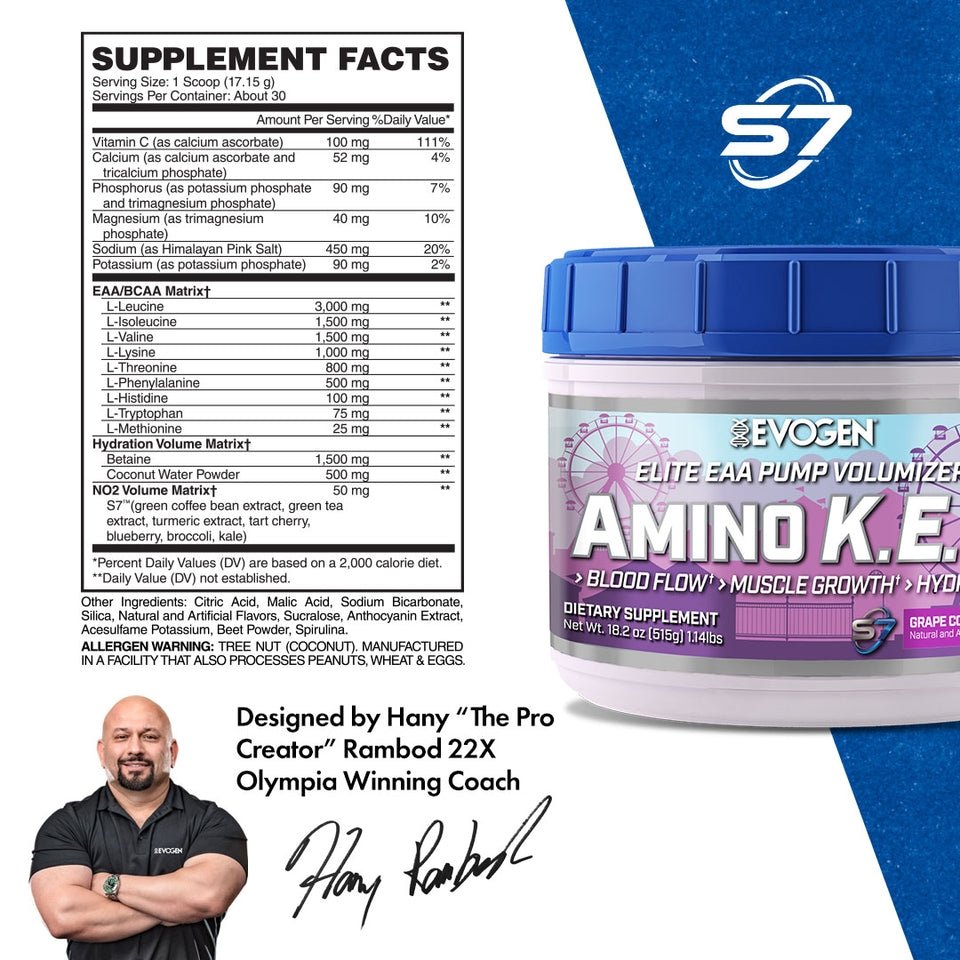 Amino KEM, 471g, pudra, Evogen, Complex de aminoacizi pentru