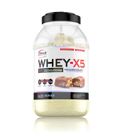 Proteine | WHEY-X5® 2000g, pudra, Genius Nutrition, Blend proteic din zer concentrat si izolat 1