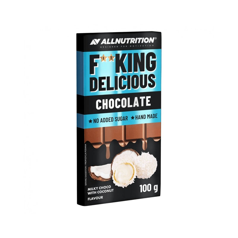 Allnutrition | Ciocolata cu lapte si cocos - F**king Delicious Chocolate 100g 0