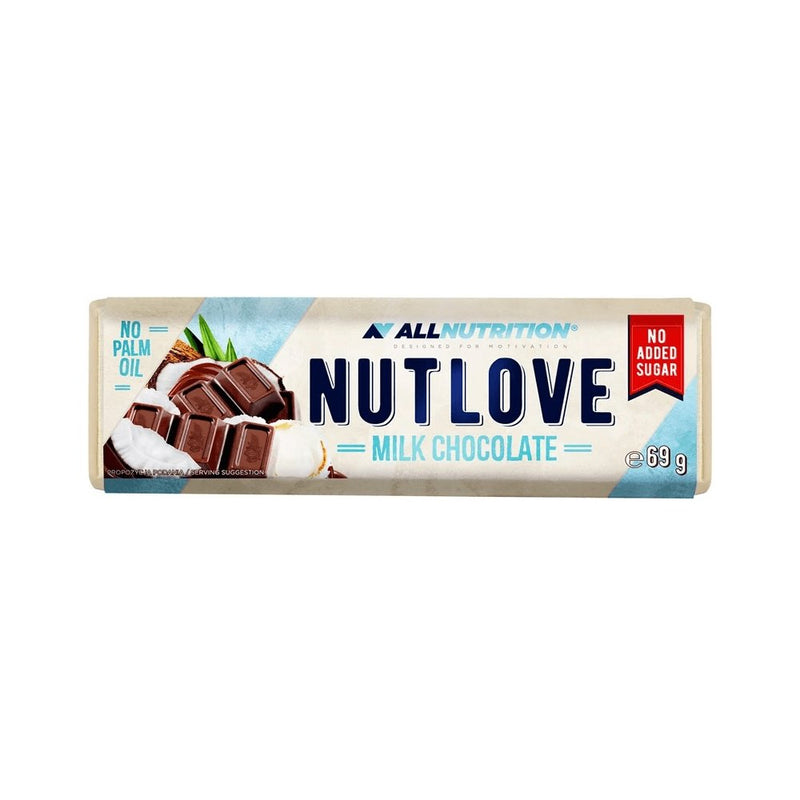 Allnutrition | Ciocolata cu lapte cocos si migdale NutLove 69g 0