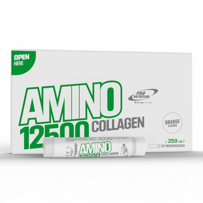Complex de aminoacizi | Amino Collagen 12500, shot, 10x25ml, Pro Nutrition, Complex de aminoacizi pentru refacere 0