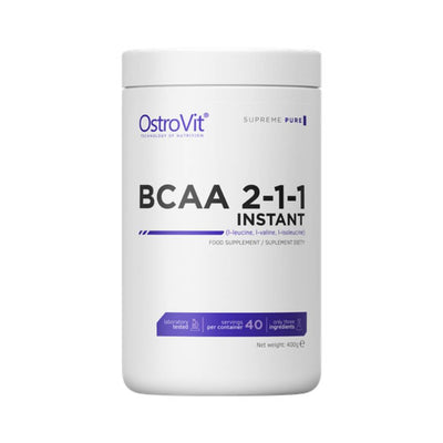 BCAA | BCAA 2-1-1 Instant pudra, 400g, Ostrovit, Aminoacizi cu catena ramificata, Puritate Inalta 0