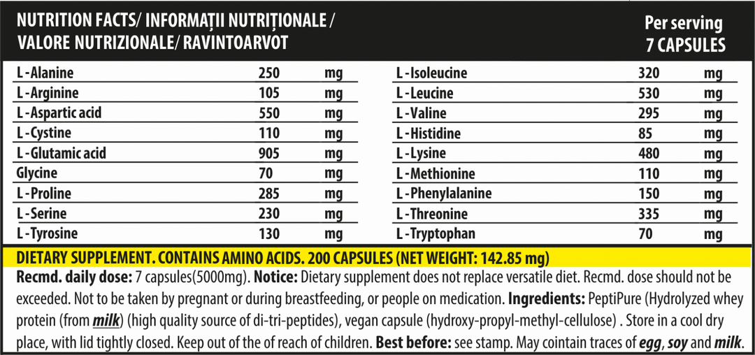 Aminoacizi iAMINO 200 capsule, Genius Nutrition, Supliment alimentar aminoacizi 2