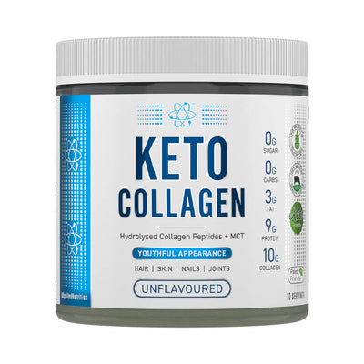 Colagen | Keto Colagen 130g, pudra, Applied Nutrition, Supliment alimentar pe baza de colagen fara gluten, soia sau lactate 0