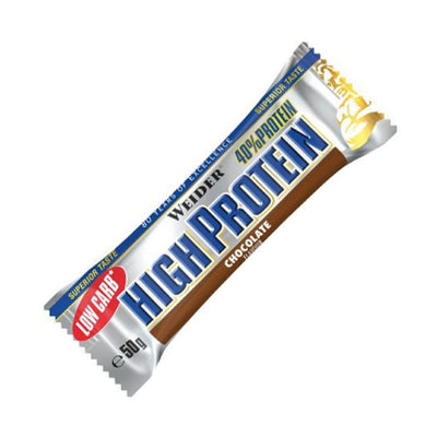 Batoane 40% Low Carb High Protein, 50g, Weider, Baton proteic Chocolate 1